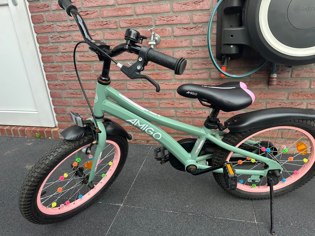 Amigo meisjes fiets 18 inch, Ophalen, Gebruikt, 16 tot 20 inch