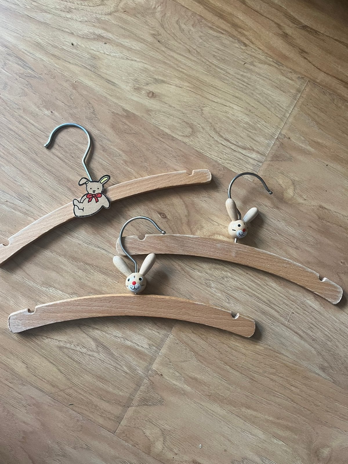Vintage kledinghangers konijntjes, Ophalen of Verzenden, Zo goed als nieuw, Hout