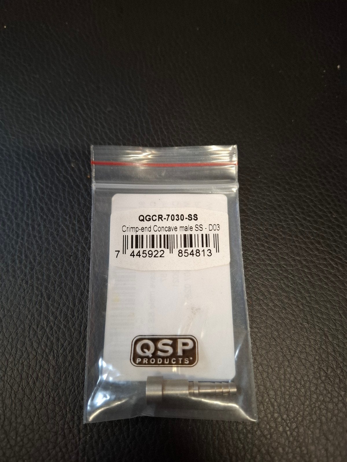 Qsp krimp slang adapter concave male rvs an4, Auto-onderdelen, Ophalen of Verzenden, Nieuw