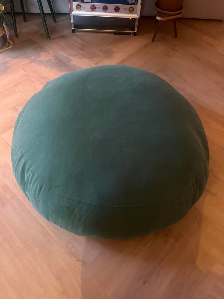 Marrow poef van Coco-Mat - Groen, goede staat, Ophalen, Rond, Stof, 100 tot 125 cm