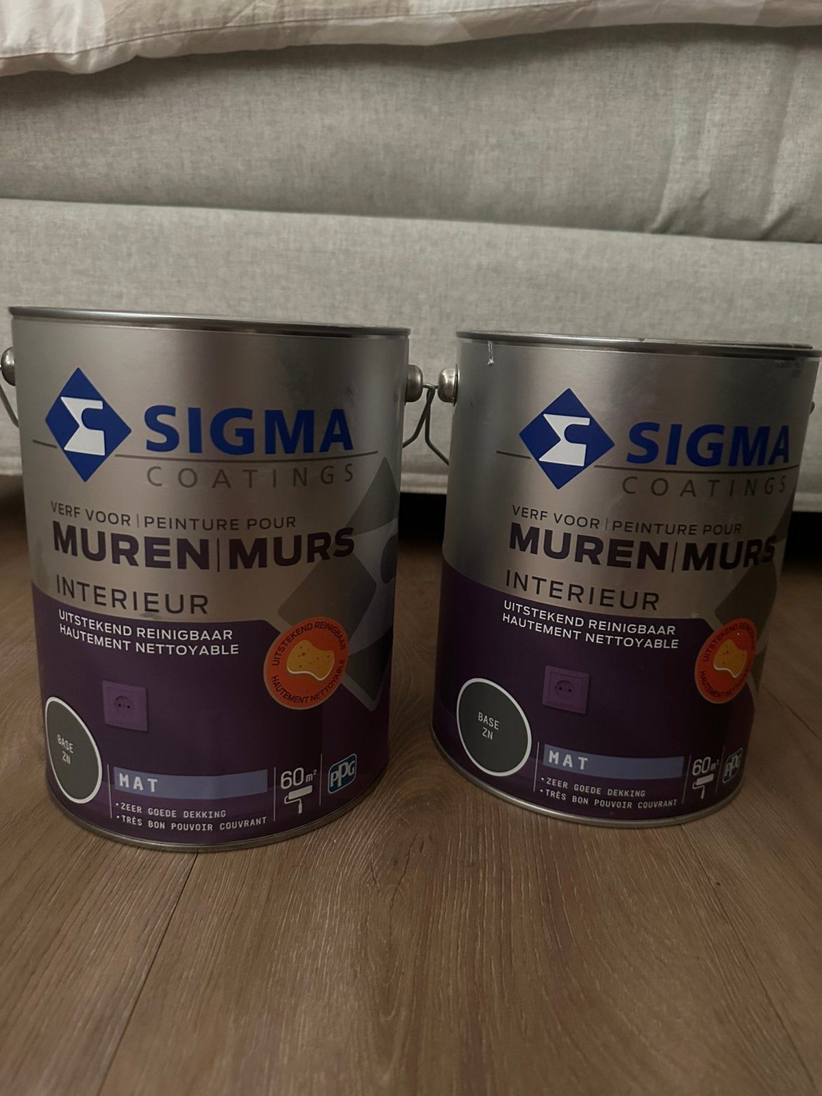 Sigmar 7,5 liter muurverf Black Pearl, Ophalen, 5 tot 10 liter, Blauw, Verf