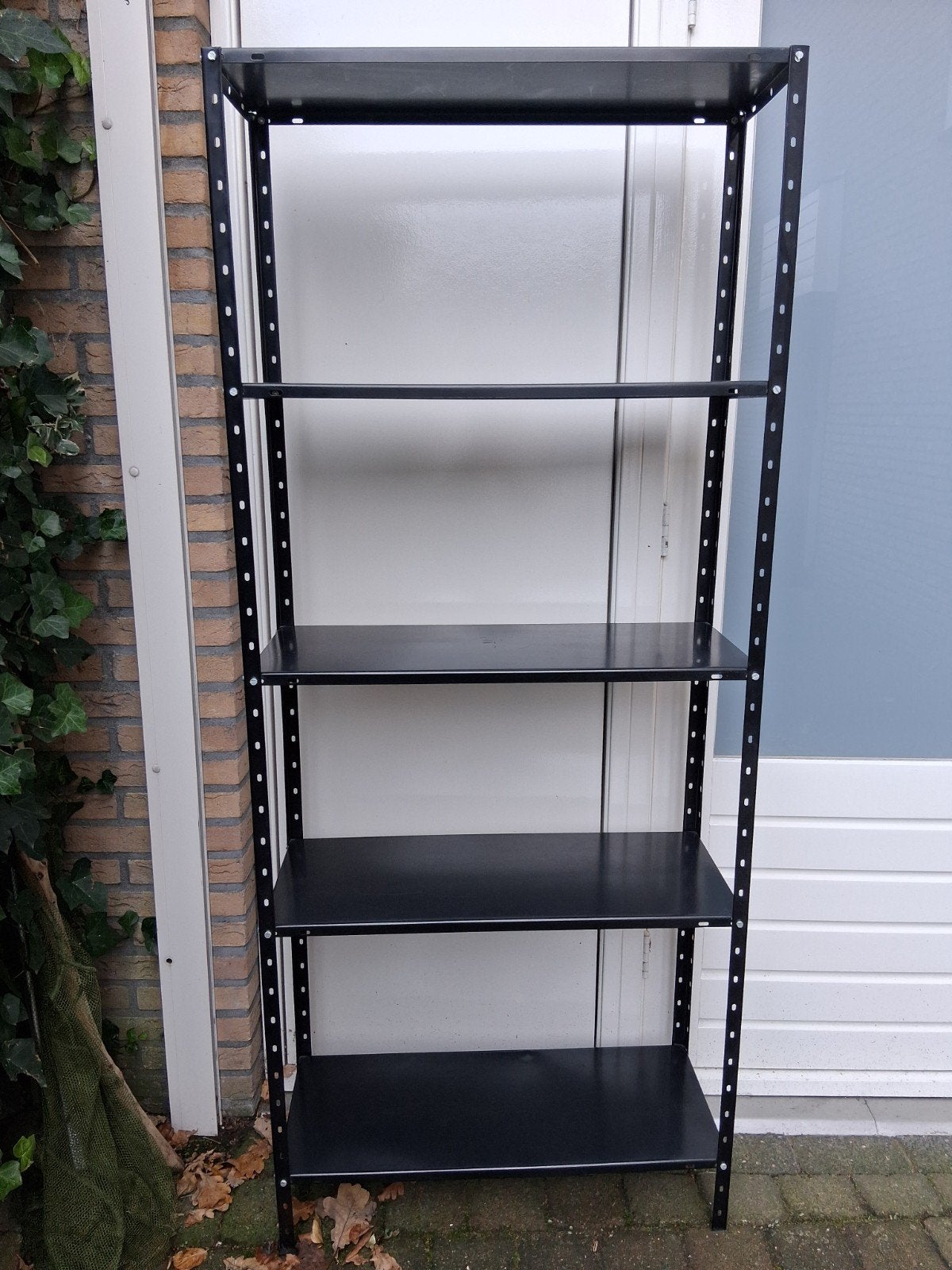 Stevige metalen stellingkast 5 planken. altijd binnen gestaa, Ophalen, Gebruikt