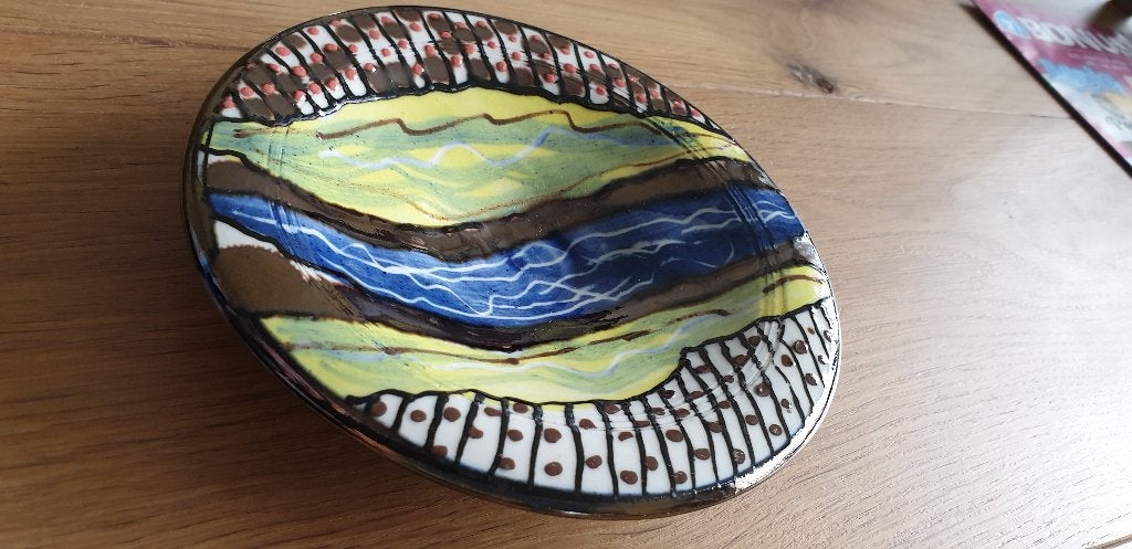 Bonbons schaal design, handwerk, zeer gave vintage 16,5 cm!, Antiek en Kunst, Ophalen of Verzenden