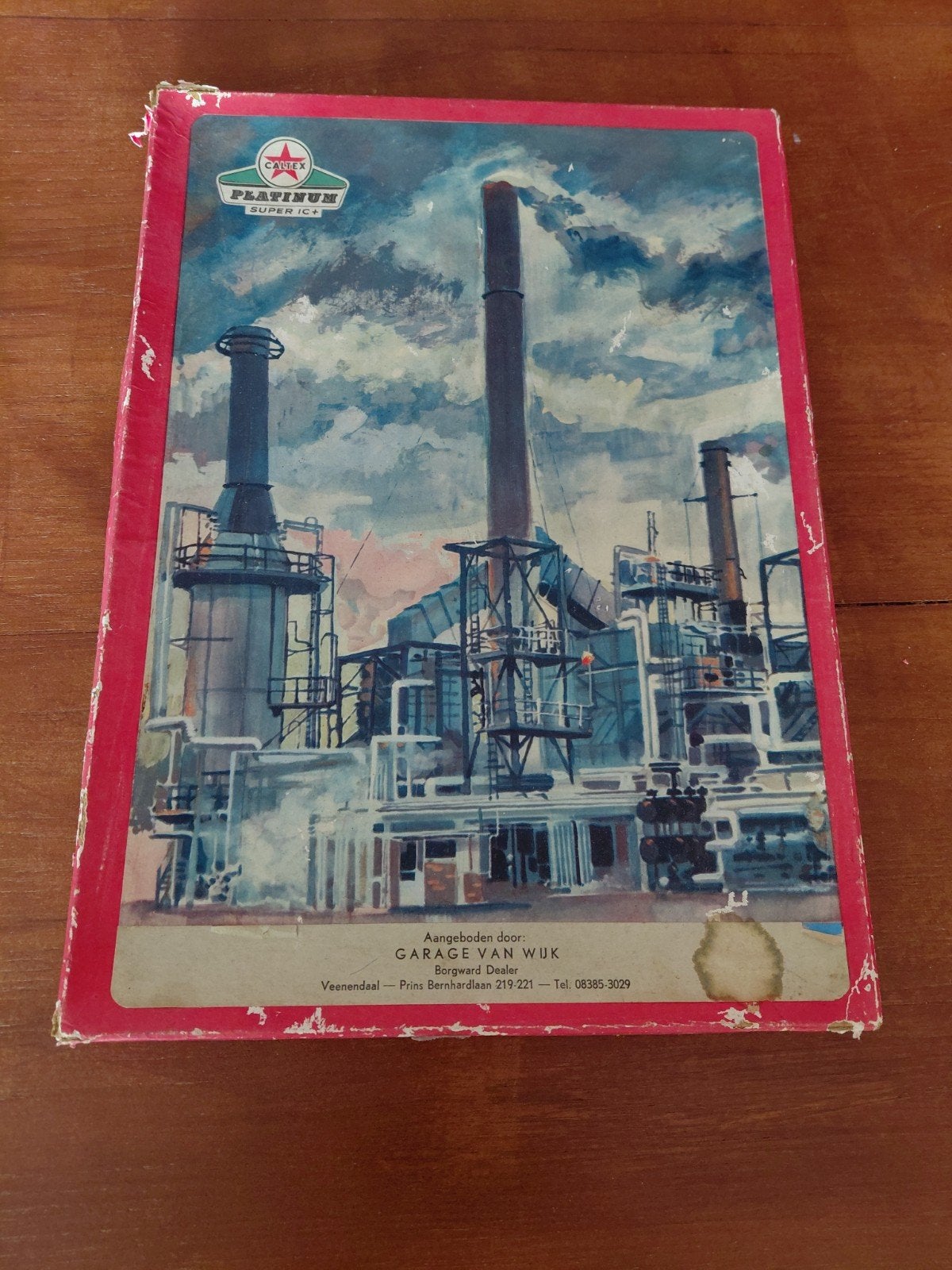 Vintage Caltex Platinum Super IC Legpuzzel, Ophalen of Verzenden, Minder dan 500 stukjes, Gebruikt, Legpuzzel