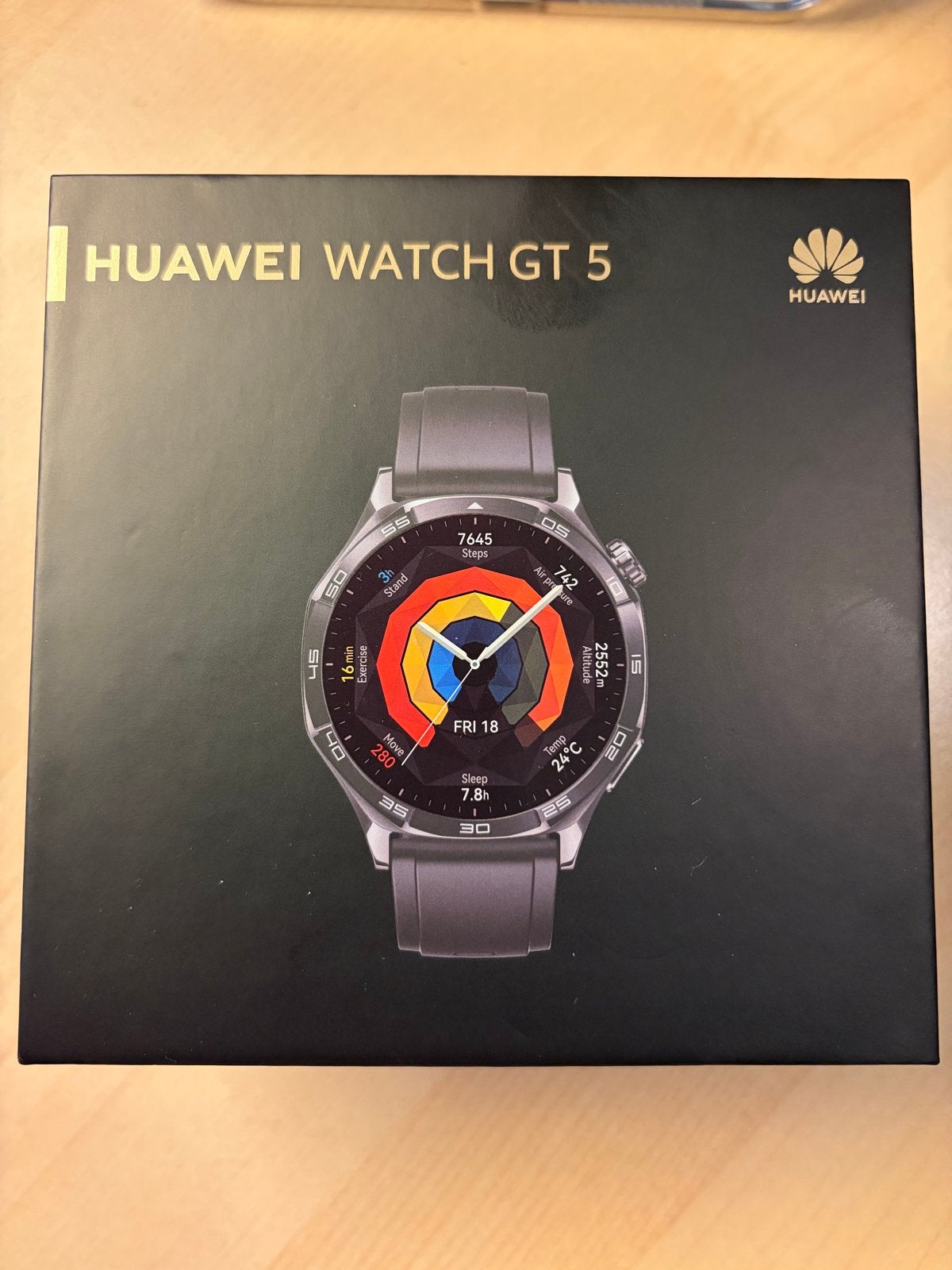 Huawei Watch GT 5, Ophalen, Waterdicht, Zo goed als nieuw, Zwart