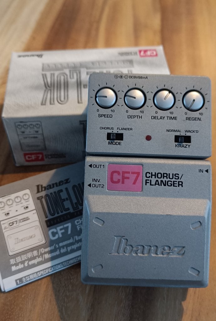 Ibanez CF7 ToneLok Chorus Flanger pedaal rare compleet, Ophalen, Zo goed als nieuw, Chorus