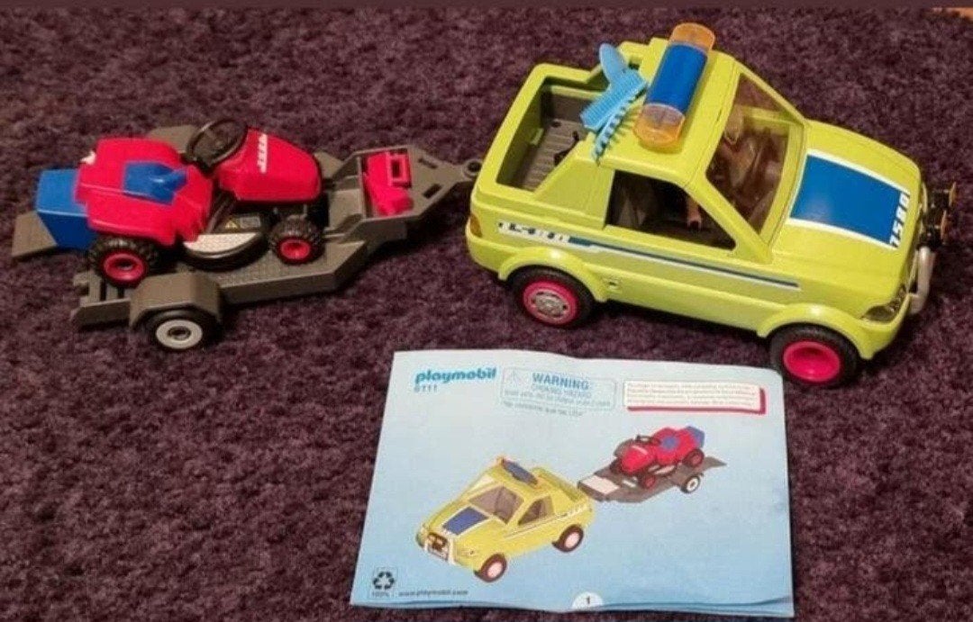 playmobil 6111 Gementen wagen met grasmaaier, Complete set, Voertuig, Ophalen of Verzenden, Zo goed als nieuw