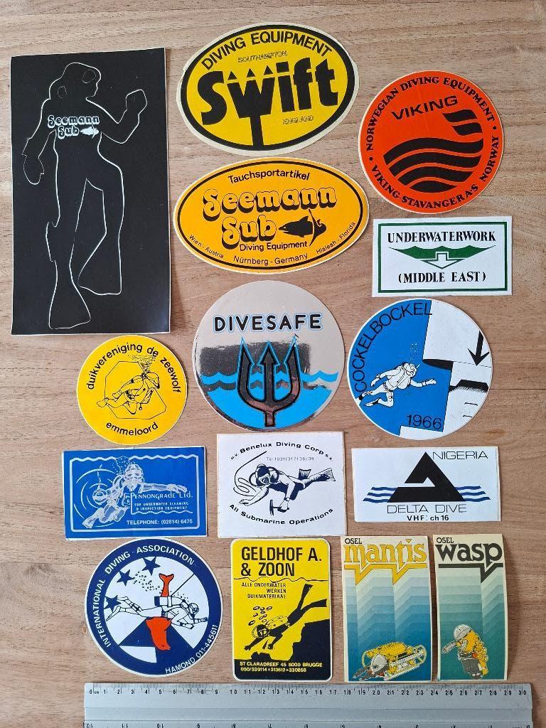 Stickers duiken, Verzamelen, Stickers, Ophalen of Verzenden, Zo goed als nieuw, Sport