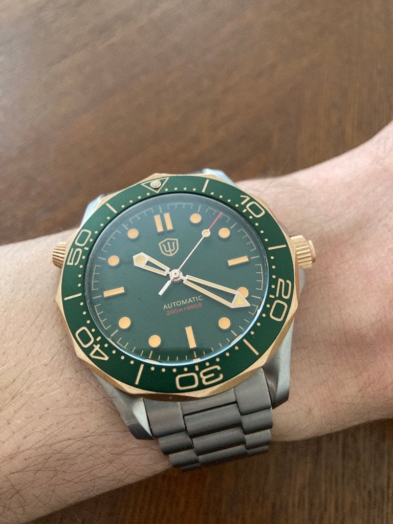 Watchdives WD007 PT5000 Titanium Bronze 42mm, Overige merken, Overige materialen, Polshorloge, Overige materialen