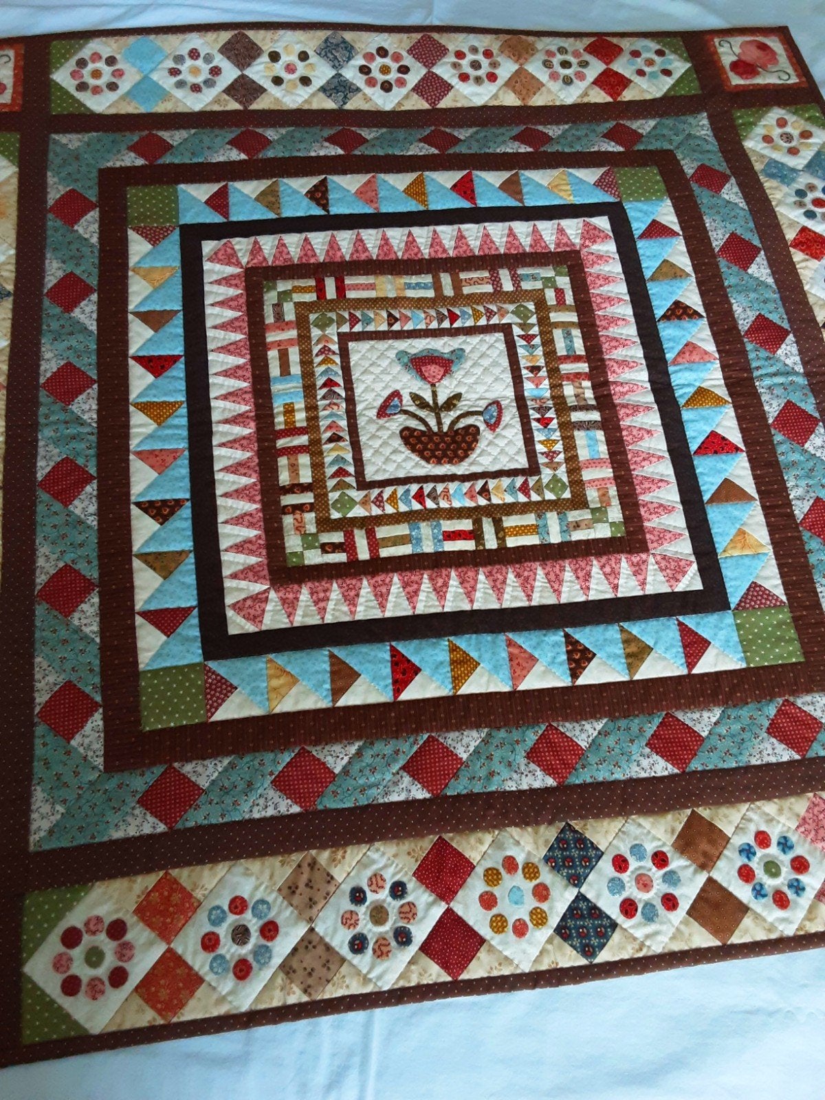 Quilt medallion quilten handgemaakt applicatie, Overige kleuren, Nieuw, Ophalen of Verzenden, 30 tot 120 cm