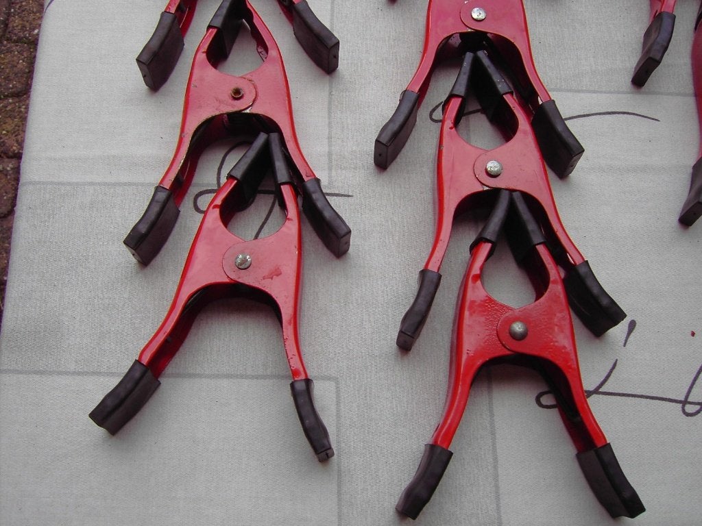 25 stuks zeilklemmen in goede staat marktkraam klemmen, Ophalen, Gebruikt, Klem