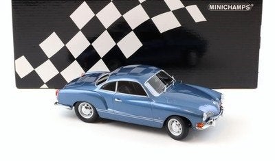 Volkswagen Karmann Ghia Coupé 1970 Blauw 1:18 Minichamps, Hobby en Vrije tijd, Modelauto's | 1:18, Minichamps, Auto, Nieuw, Ophalen of Verzenden