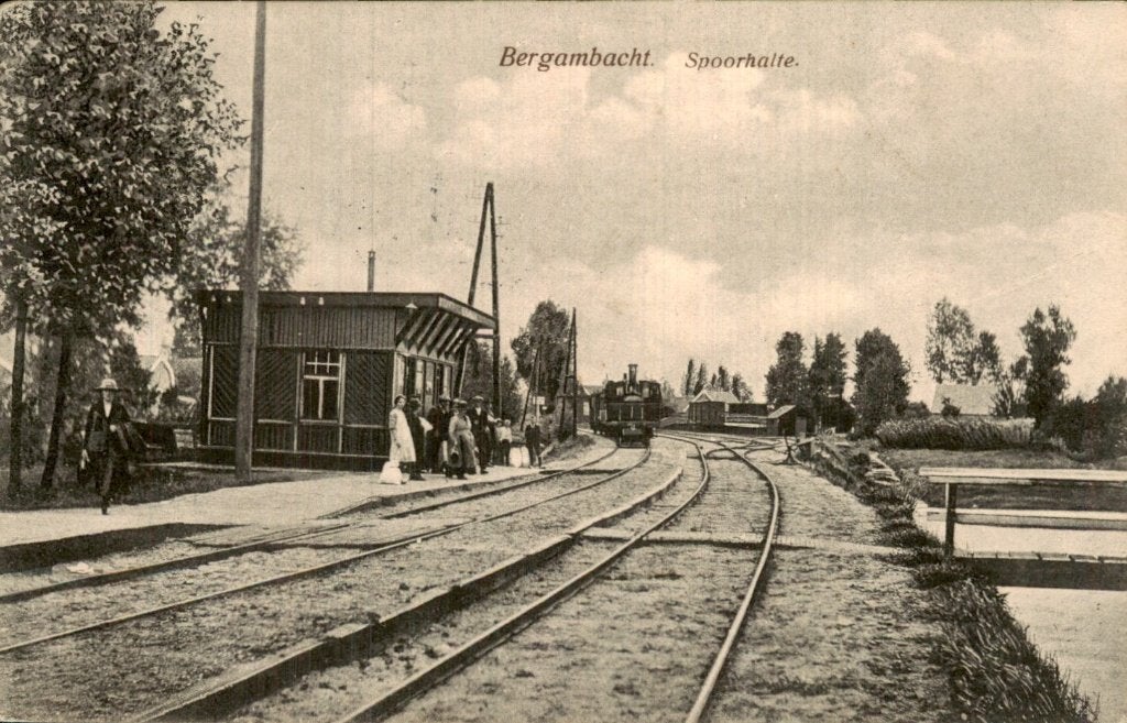 Bergambacht - Spoorhalte - Perron, Ophalen of Verzenden, 1920 tot 1940, Gelopen, Zuid-Holland