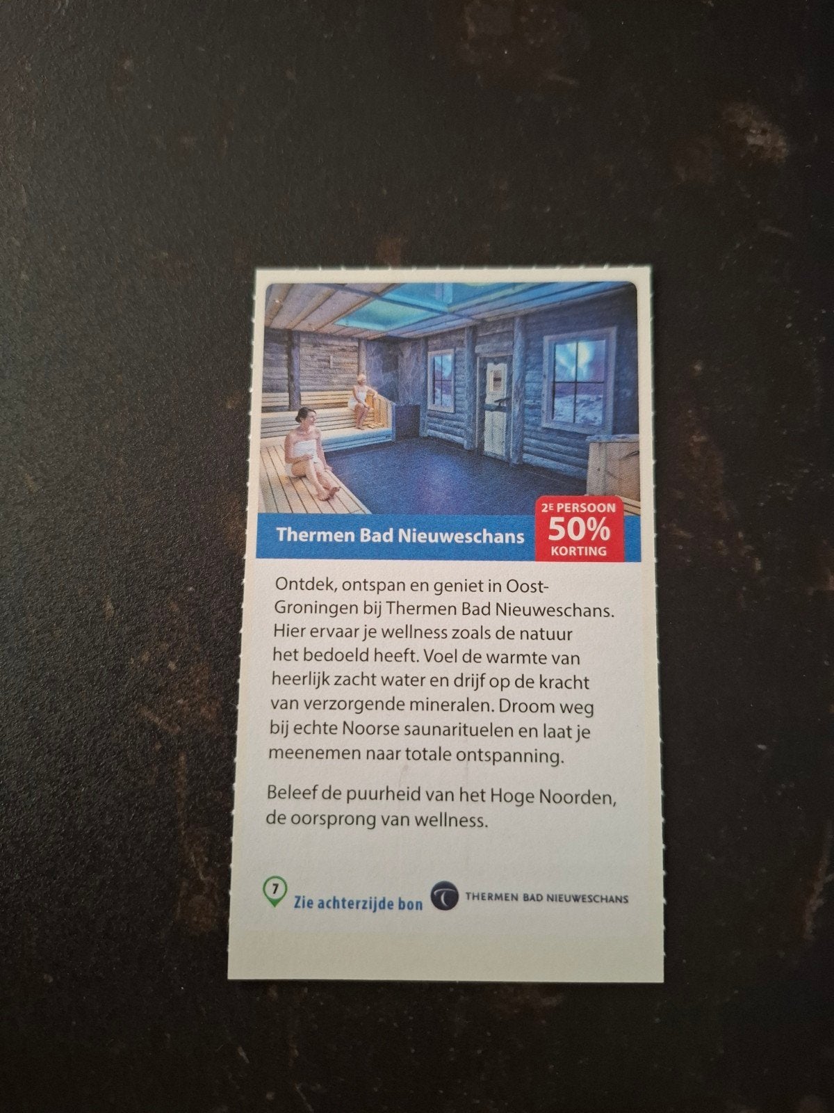 Thermen Bad Nieuweschans 2e persoon 50% korting, Twee personen, Kortingsbon, Spa of Sauna