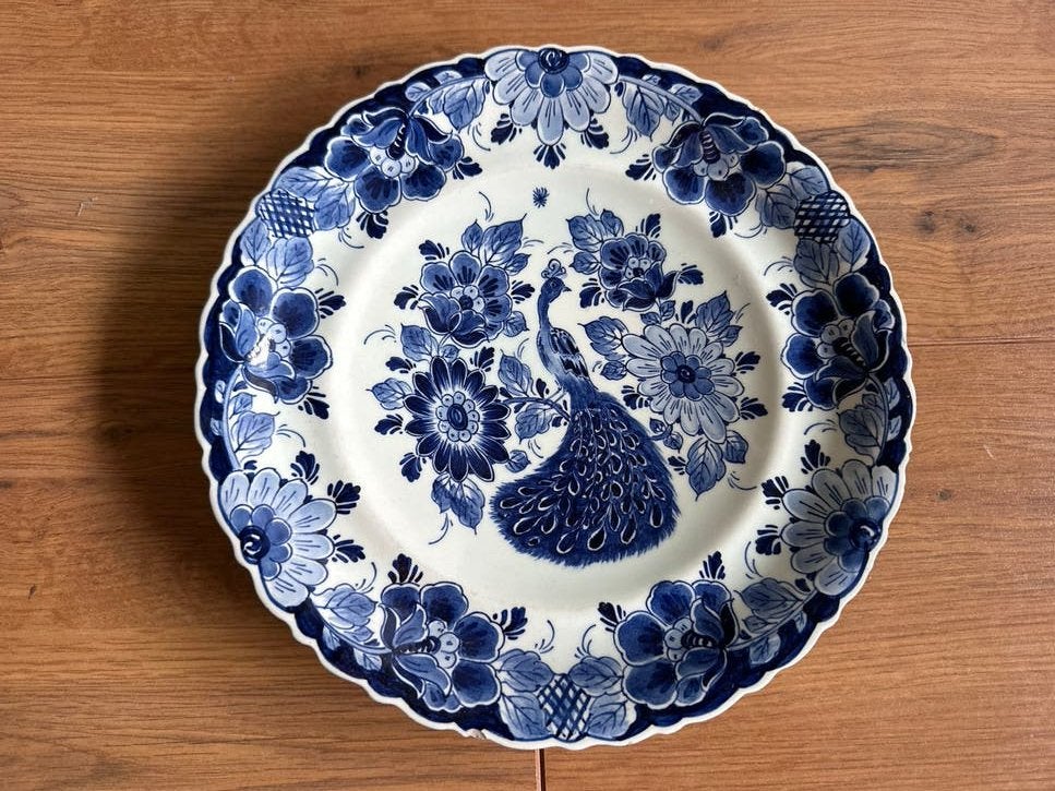 Antiek Delfts Blauw Regina Wandbord - Handgeschilderd, Ophalen
