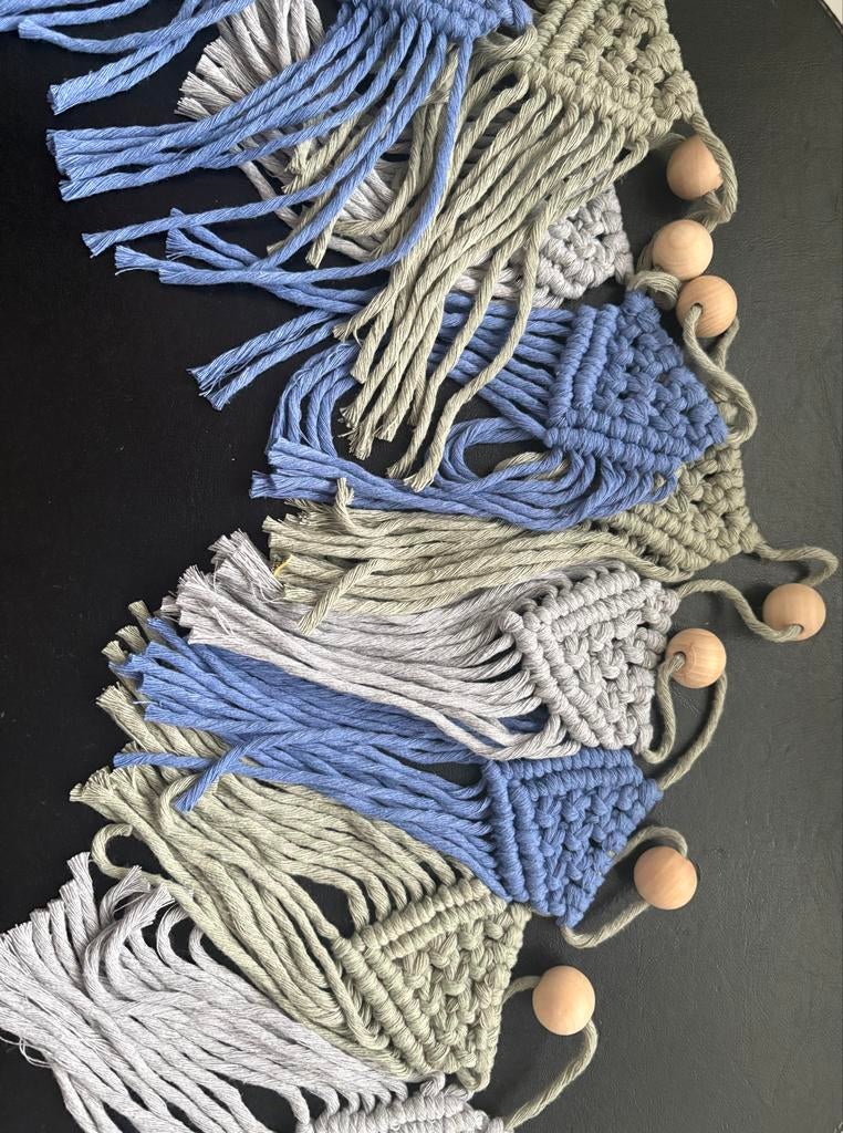 Macramé vlaggenlijn, leuk voor buiten; zomeruitverkoop, Ophalen of Verzenden, Nieuw