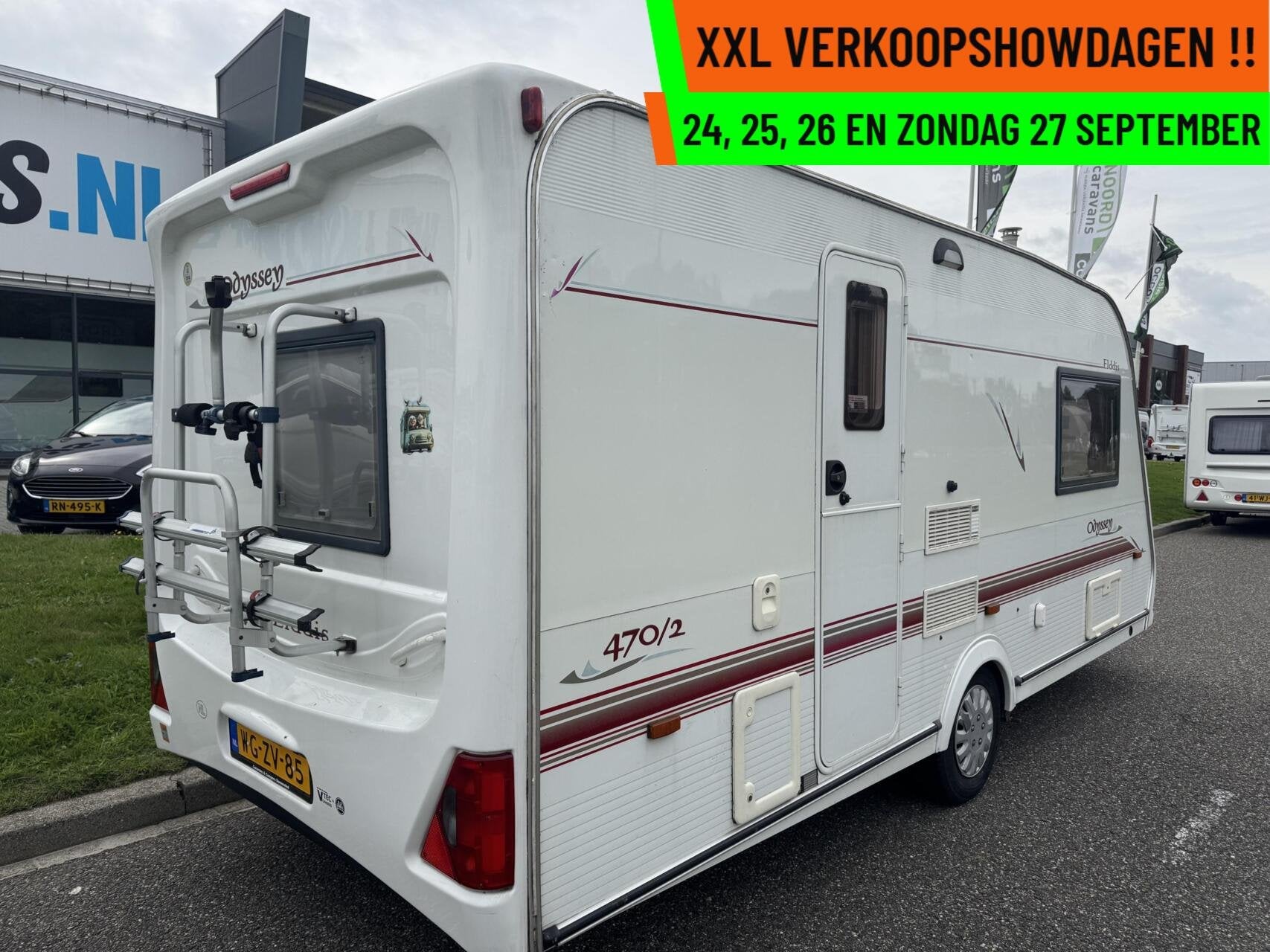 Elddis 470/2 - XXL VERKOOPSHOW 24,25,26 & 27 SEPT. 10-17 UUR, Caravans en Kamperen, Elddis, Tot en met 2, Bedrijf, 6 tot 7 meter