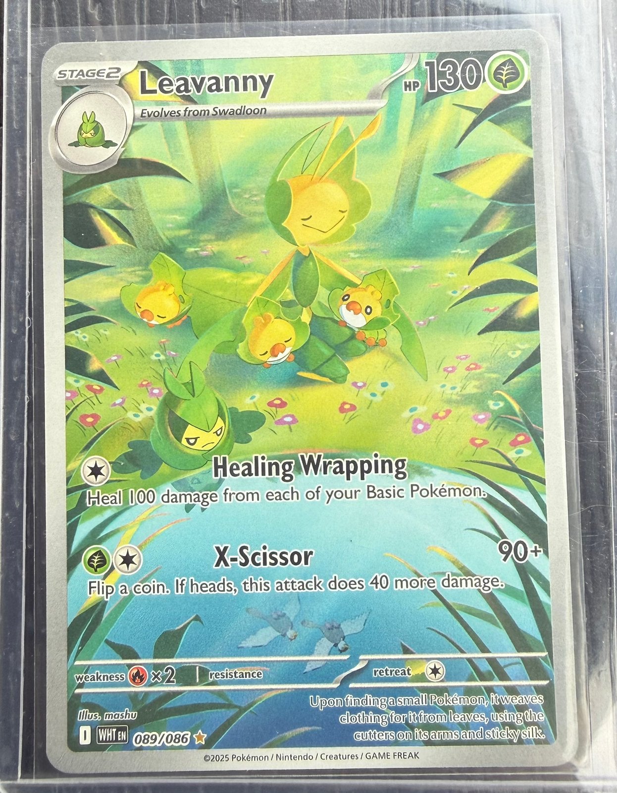 Pokemon Leavanny 089/086 White Flare, Ophalen of Verzenden, Zo goed als nieuw