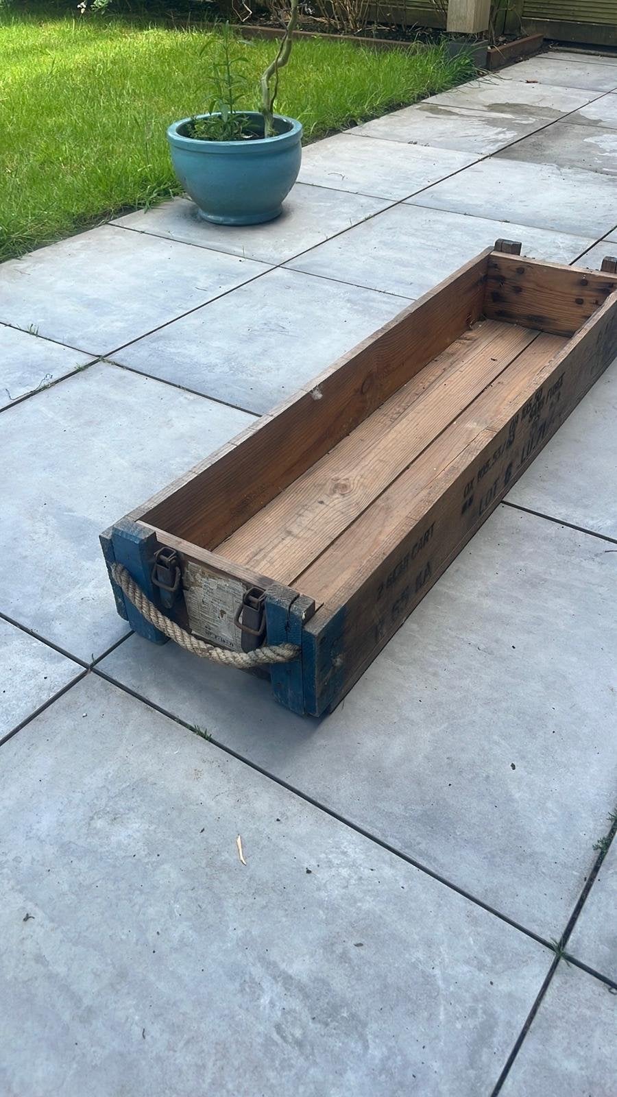 Vintage Houten munitiekist, Ophalen, Gebruikt