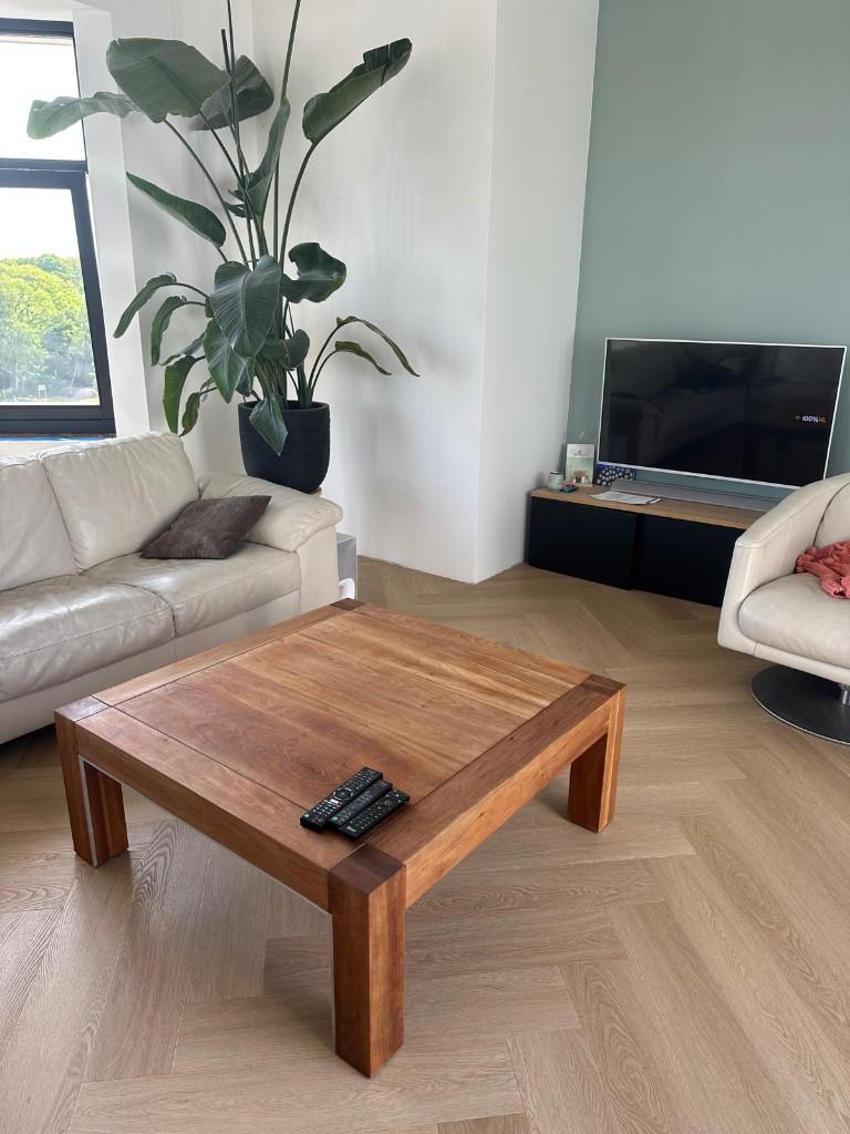 Kersenhouten set eettafel, salontafel en tvkastje merk ROOTS, Huis en Inrichting, Tafels | Salontafels, Ophalen, 50 tot 100 cm