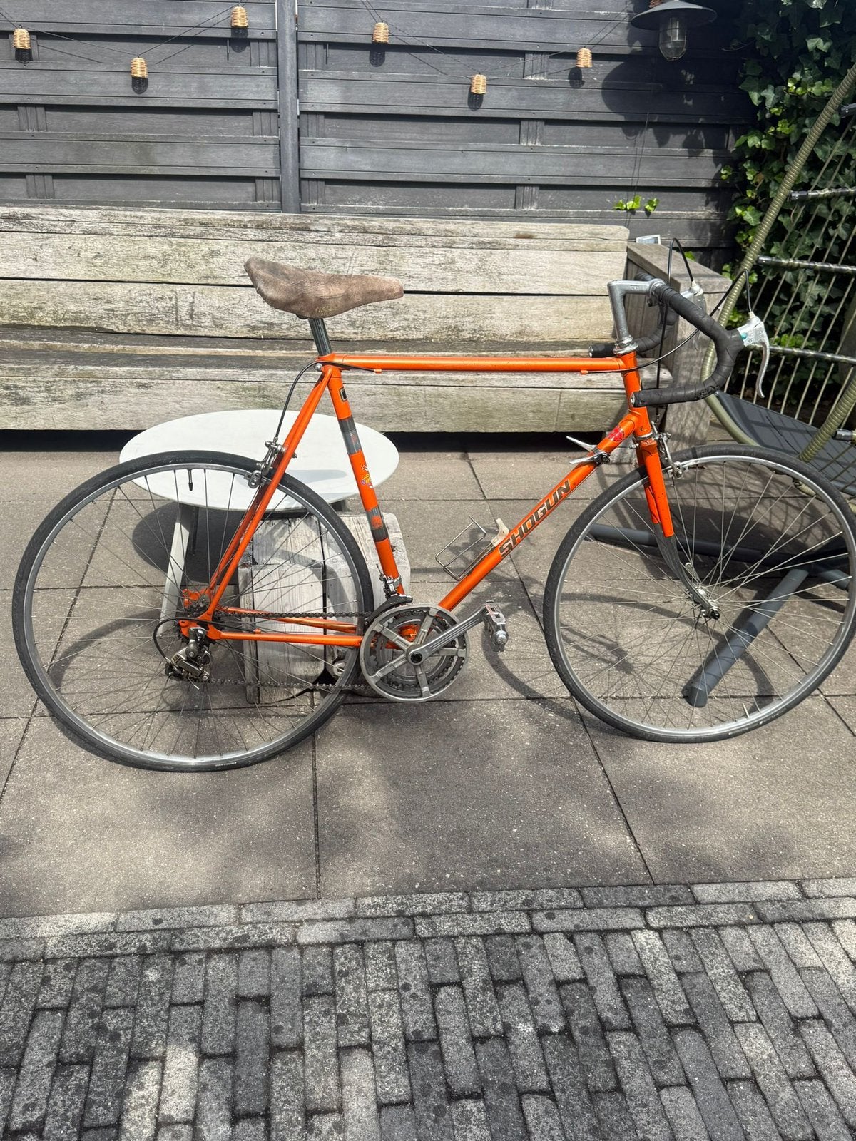 Shogun vintage racefiets oranje., 51 tot 55 cm, Ophalen, Velgrem, Jaren '50