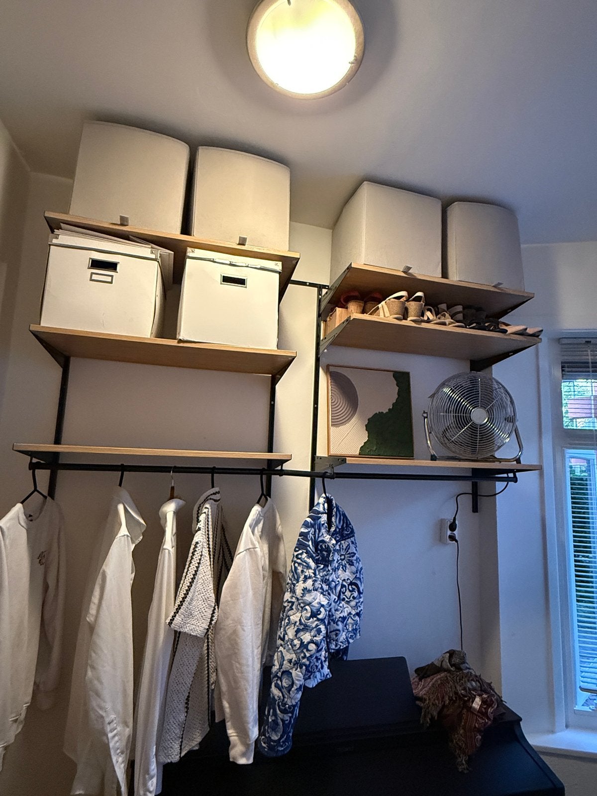 BOAXEL F profiel/Modulair wandrek met planken en hangruimte, Ophalen, Met plank(en), Gebruikt, 200 cm of meer