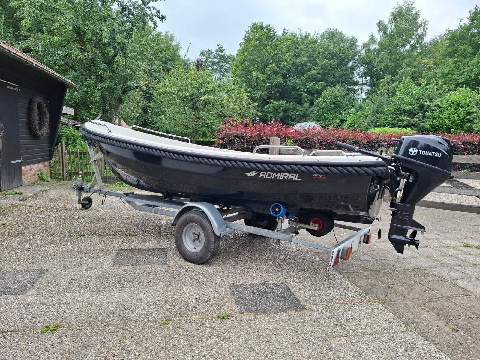 Admiral 430 sloep met 9.8pk Tohatsu (2025) en trailer, Watersport en Boten, Sloepen, Ophalen, Admiral, Overige typen, 4 m
