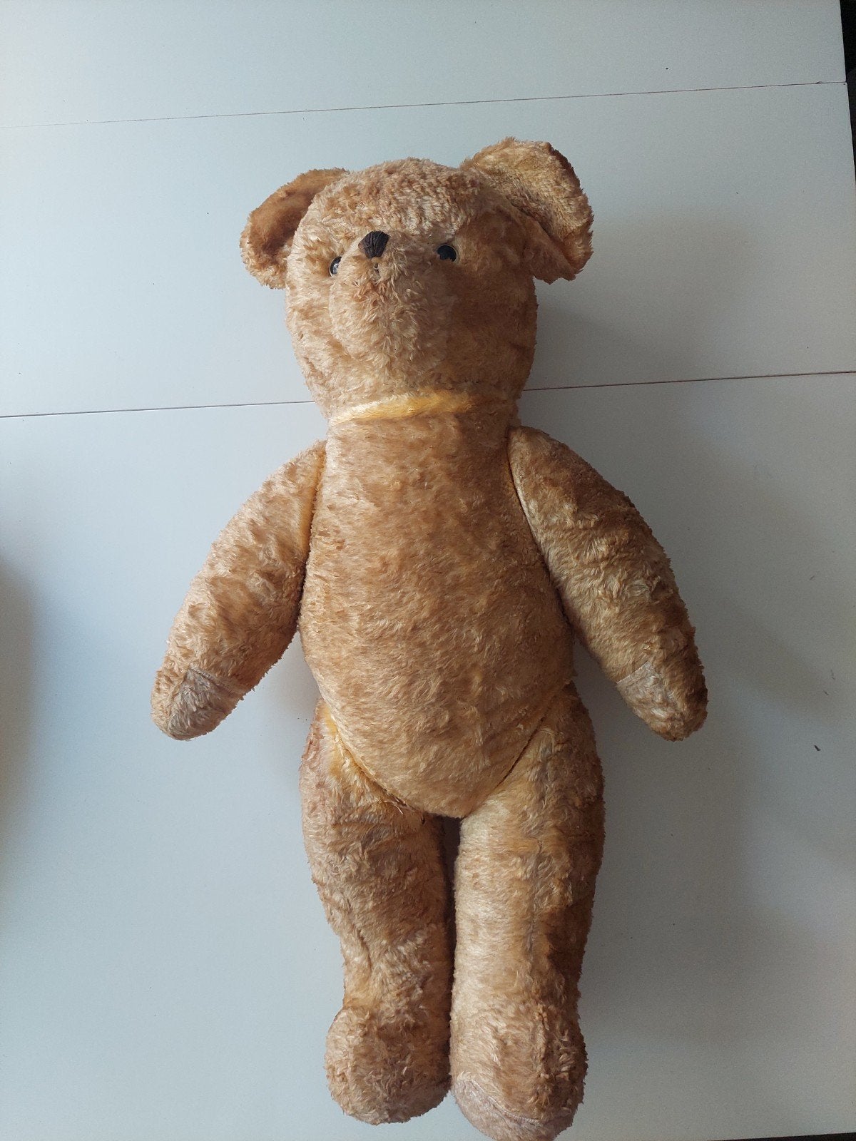 antieke teddybeer  55 cm, gevuld met stro, Ophalen of Verzenden