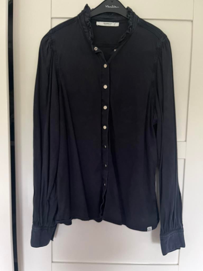 Penn&Ink NY blouse donkerblauw maat 36, Ophalen of Verzenden, Zo goed als nieuw, Maat 36 (S), Blauw