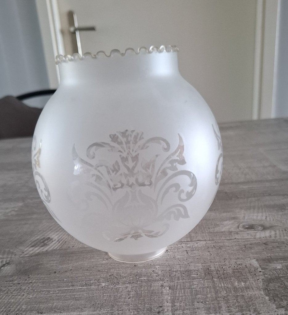 glazen bol voor schemerlamp, Ophalen, Wit, Glas, Zo goed als nieuw