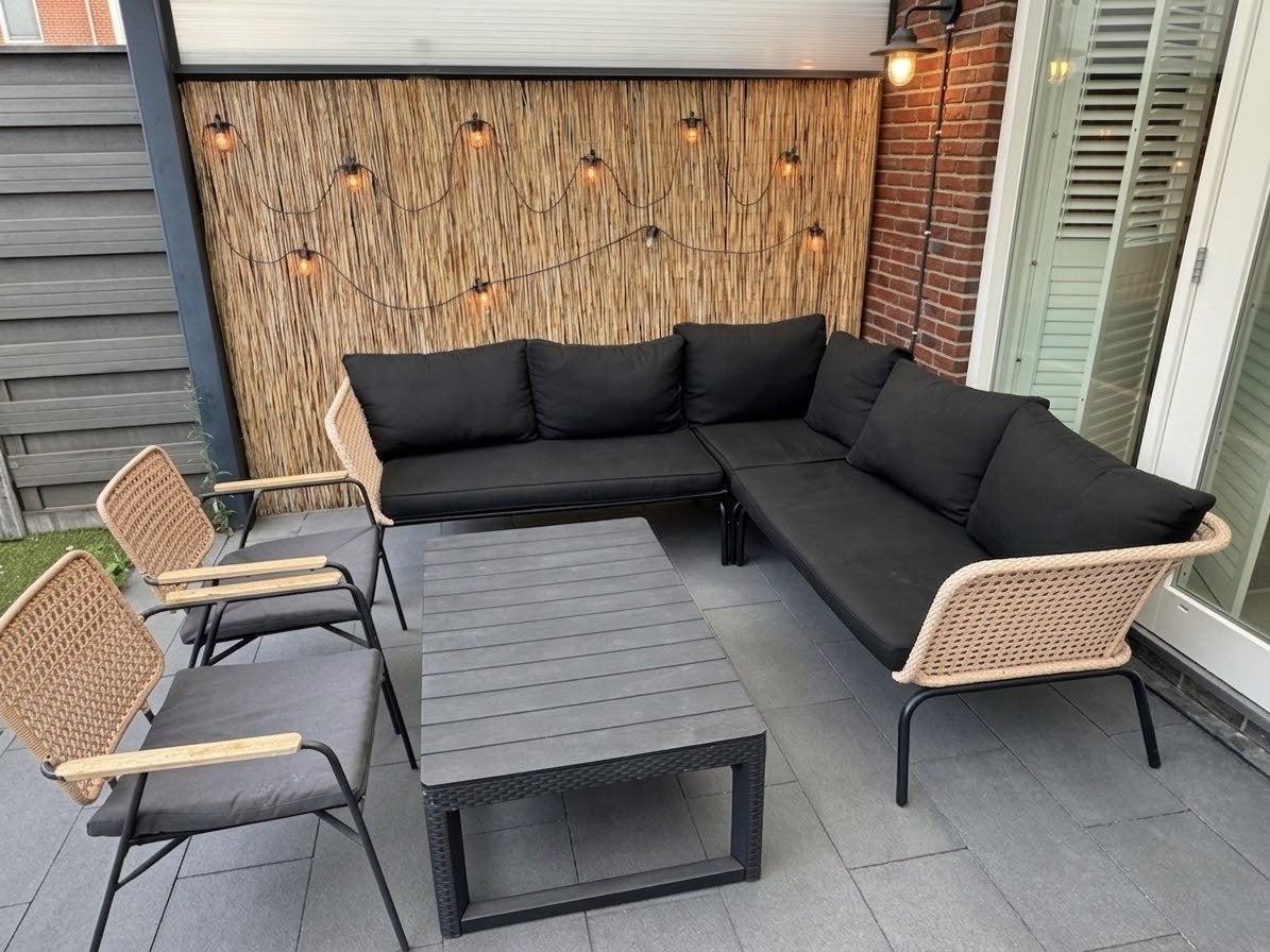 Loungeset tuinset deluxe set, Ophalen, Rotan, Meer dan 8 zitplaatsen, Zo goed als nieuw