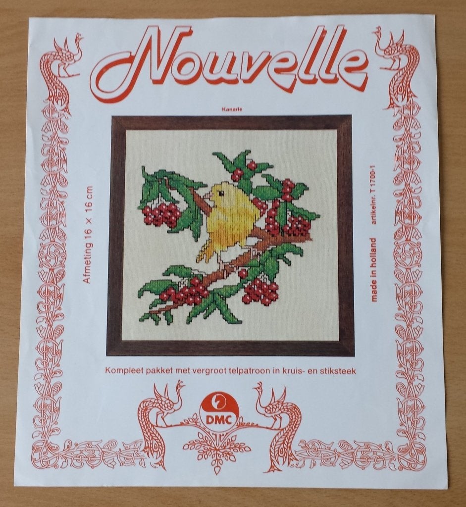 Kanarie Pakket - Nouvelle - aan begonnen, Gebruikt, Ophalen of Verzenden, Nvt, Handborduren
