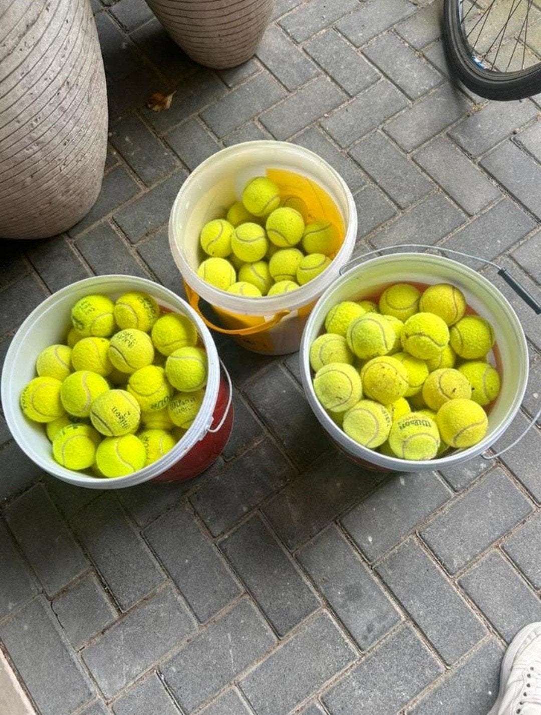 doos vol tennisballen, Overige merken, Gebruikt, Ballen, L00