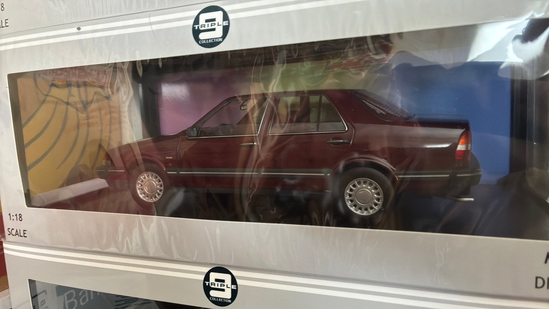Triple 9. Saab 9000 sedan 1:18 diverse kleuren, Ophalen of Verzenden, Zo goed als nieuw, Overige merken
