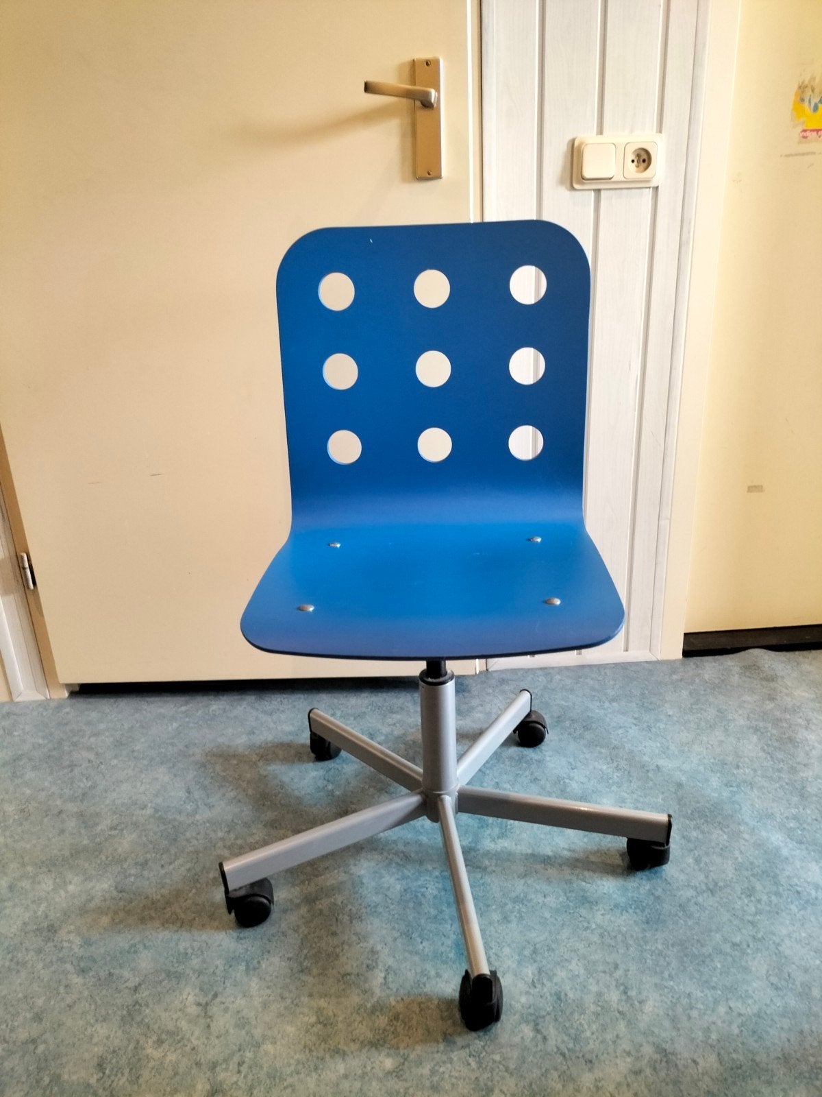 Ikea bureaustoel, Huis en Inrichting, Ophalen, Gebruikt, Blauw, Bureaustoel