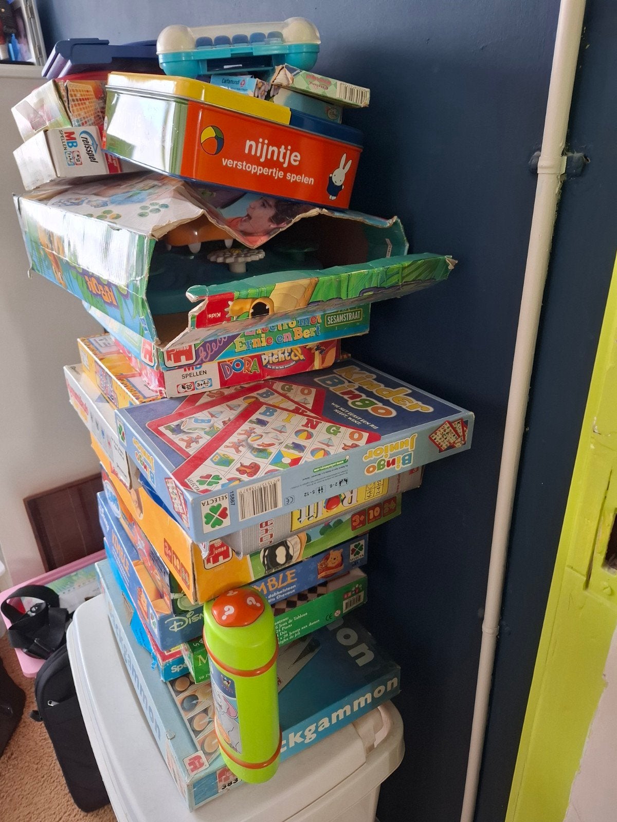 Grote collectie bordspellen en kinderspellen, Een of twee spelers, Ophalen, Gebruikt, Diverse