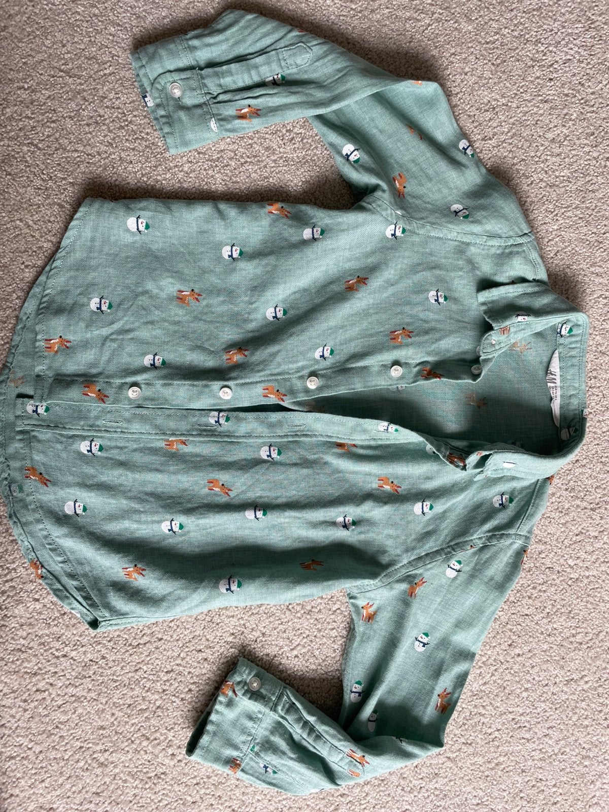 Overhemd kerst maat 116, Ophalen of Verzenden, Zo goed als nieuw, Jongen, Overhemd of Blouse