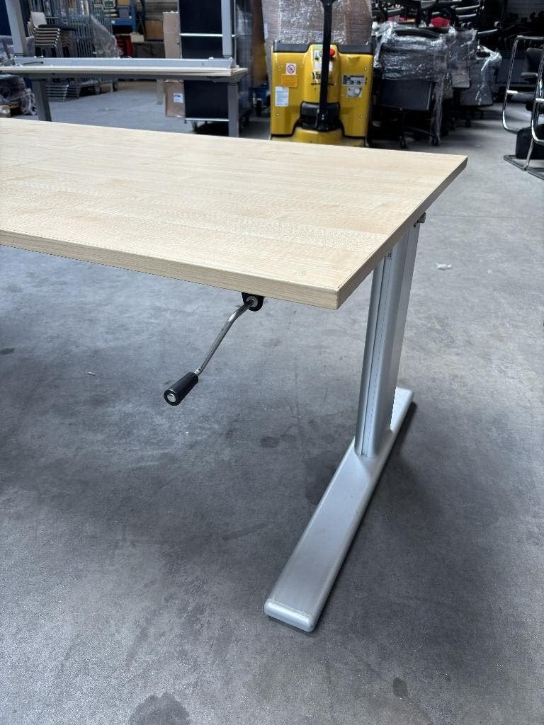 Actiforce slinger Zit/Sta bureau | 160x80cm | Grijs/Ahorn, 160 cm, -, Hout, -