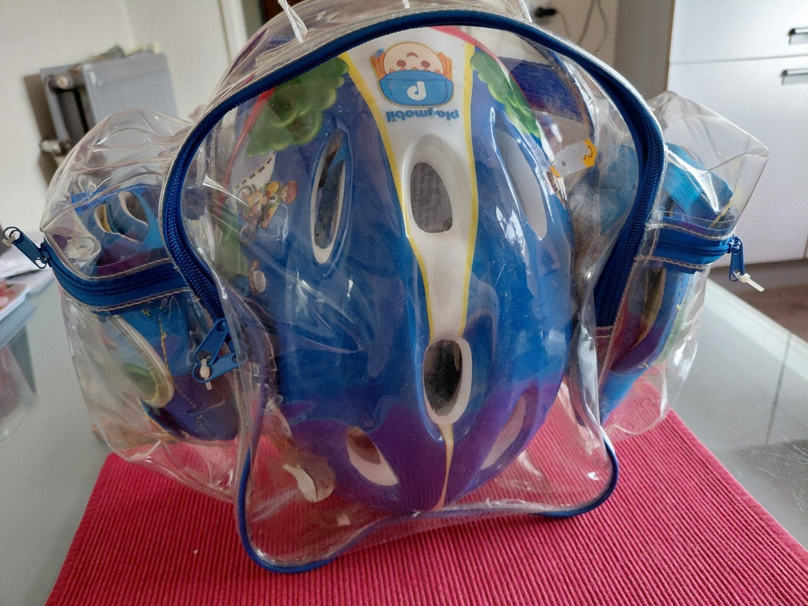 Playmobil kinderfietshelm met beschermers in rugzak, Ophalen of Verzenden, Nieuw