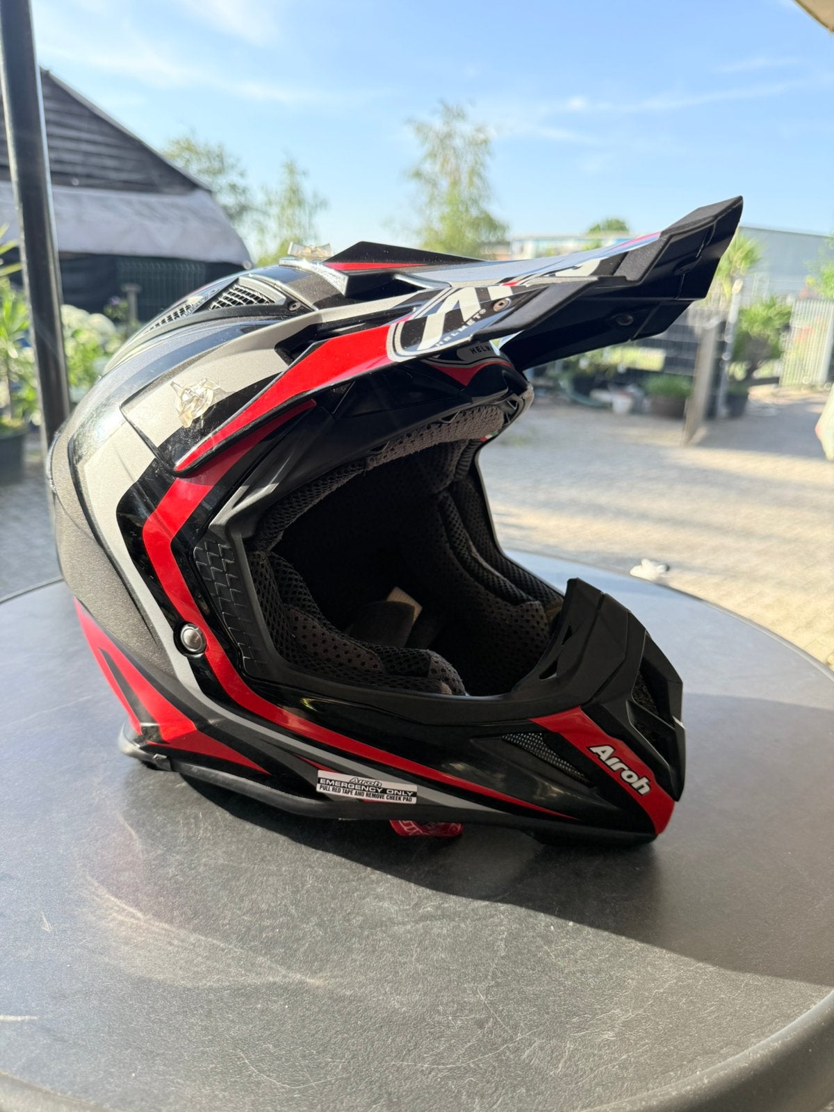 Airoh aviator 2.2 carbon/kevlar crosshelm zo goed als nieuw!, Motoren, Overige merken, Offroadhelm, Dames, Ophalen of Verzenden