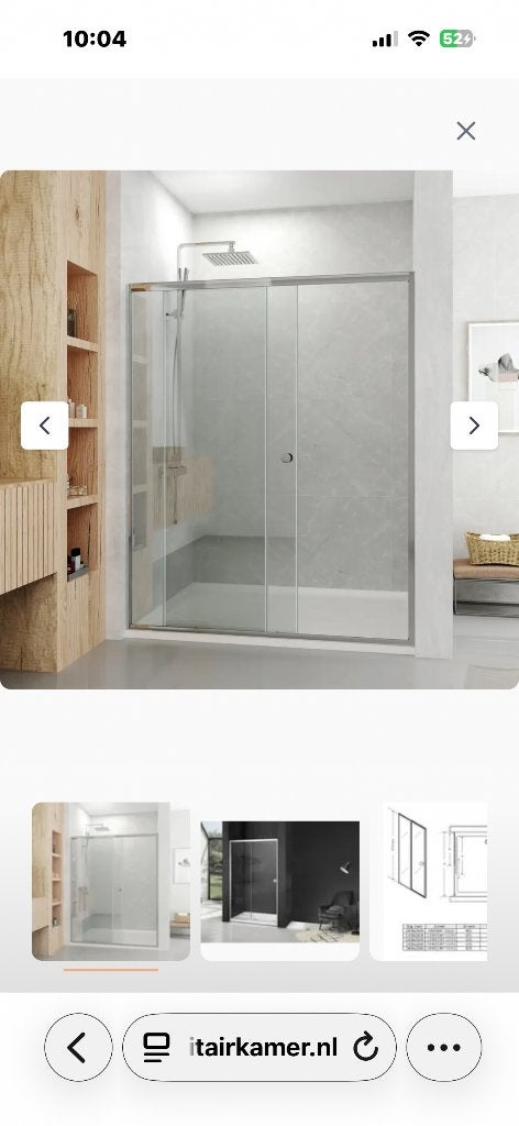 Douchewand, Ophalen, Nieuw, Glas, Douche