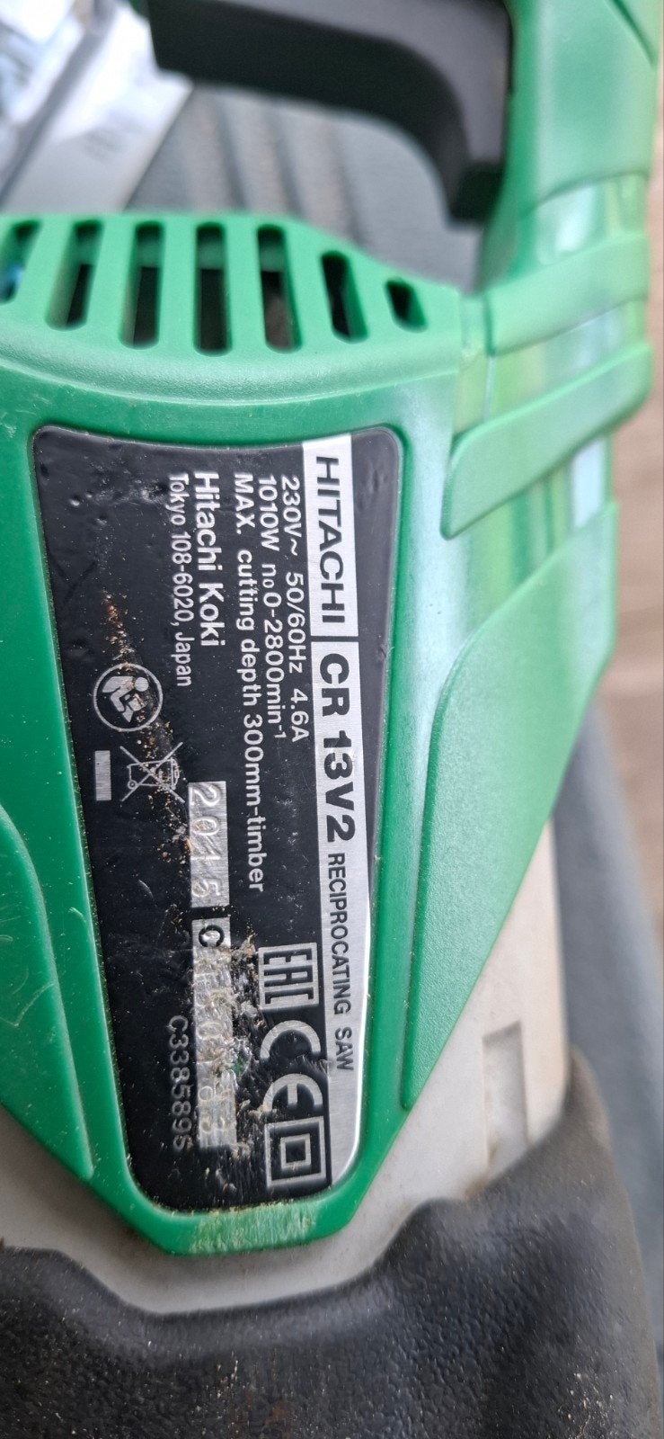 Hitachi CR 13V2 Reciprozaag met koffer, Gebruikt, 70 mm of meer, Ophalen of Verzenden, Reciprozaag