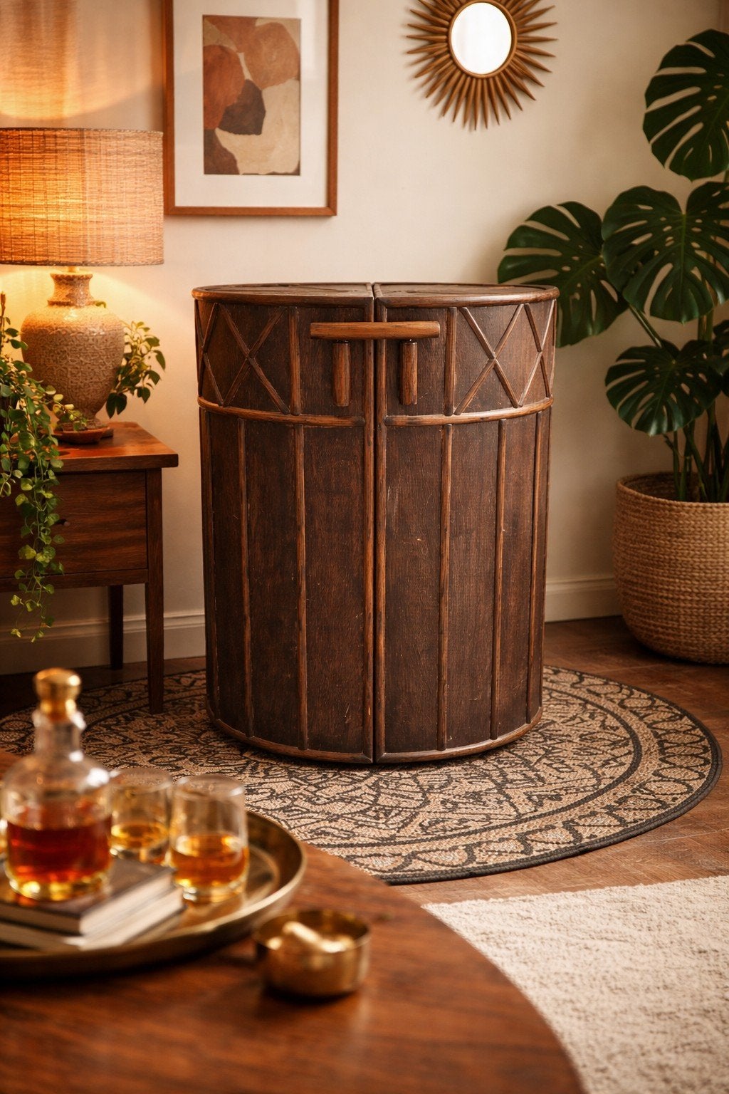 Vintage drankenkast / cocktail cabinet, Ophalen, 25 tot 50 cm