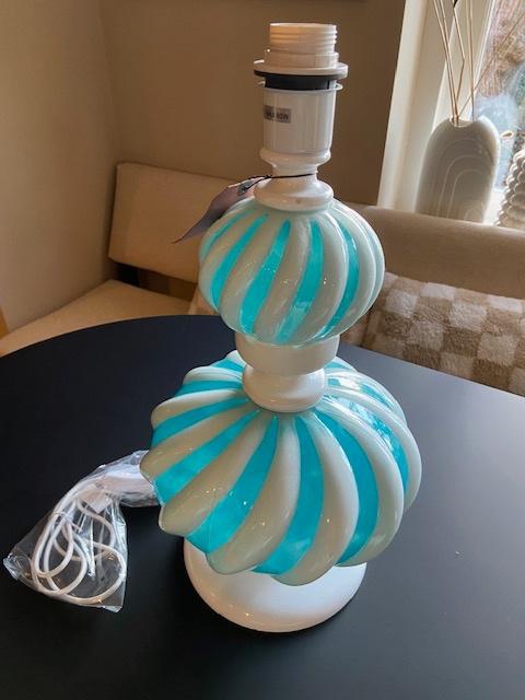 Lampvoet hkliving, Huis en Inrichting, Lampen | Tafellampen, Ophalen, Zo goed als nieuw, Glas, Minder dan 50 cm