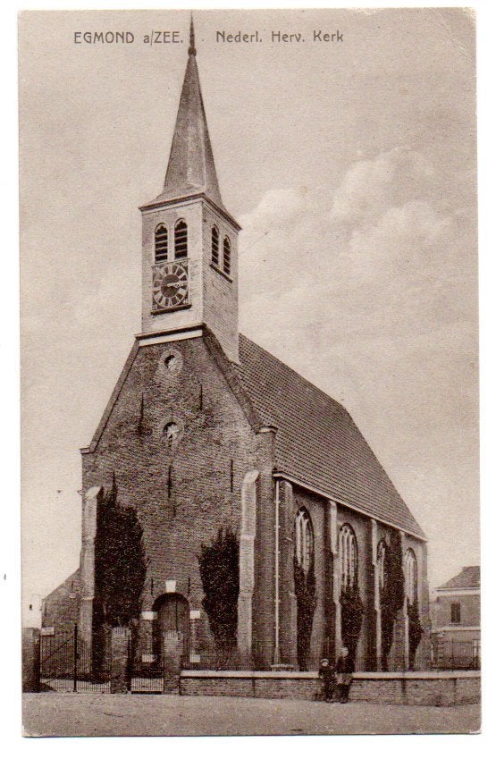 Egmond aan Zee Nederl. Herv. Kerk 1929, Ophalen of Verzenden, 1920 tot 1940, Gelopen, Noord-Holland