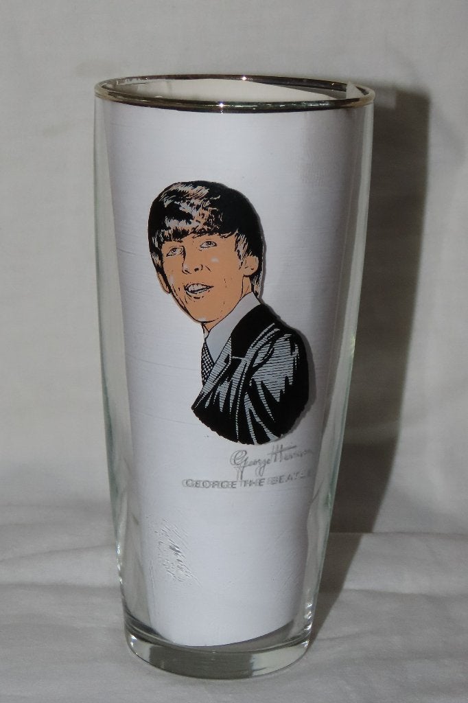 The Beatles longdrink glas George Harrison jaren 60, Verzenden, Gebruikt, Overige typen