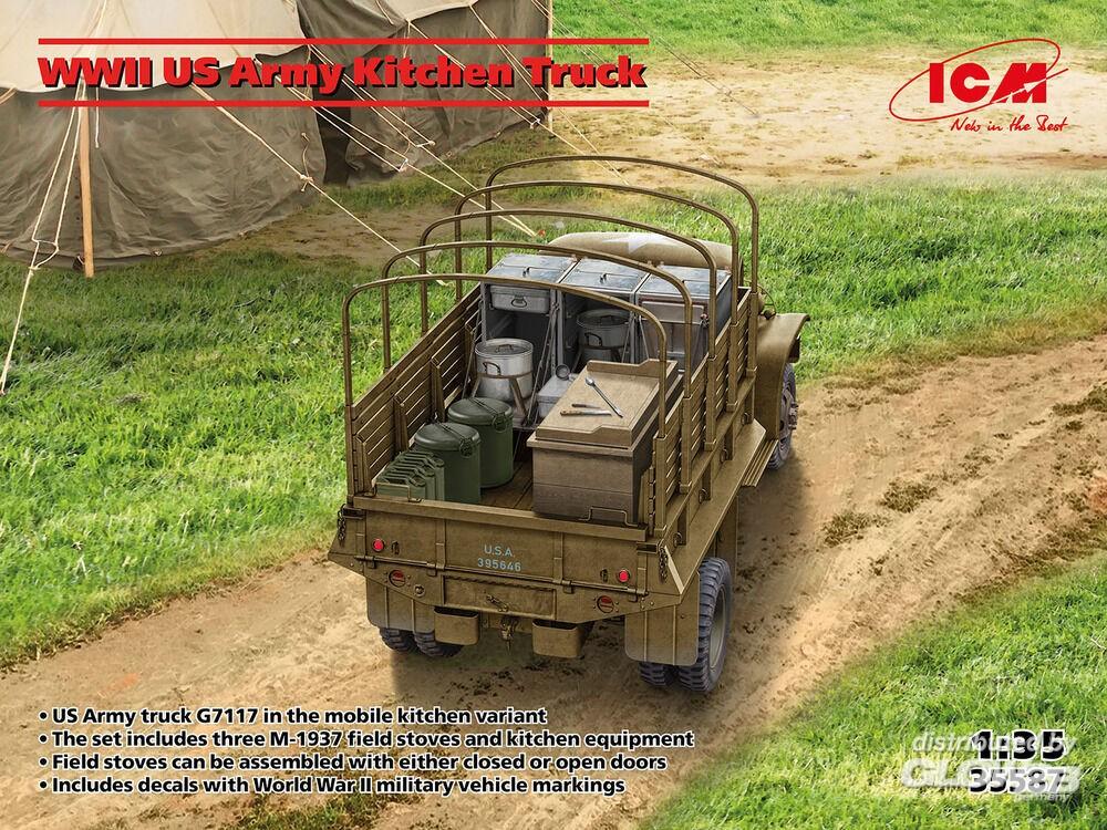 Bijzonder! ICM 1:35 US WWII Kitchen truck w. accessories, Overige merken, 1:32 tot 1:50, Nieuw, Ophalen of Verzenden