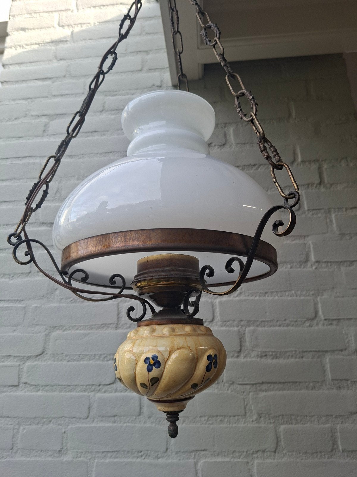 Kleine vintage hanglamp electriche, Ophalen