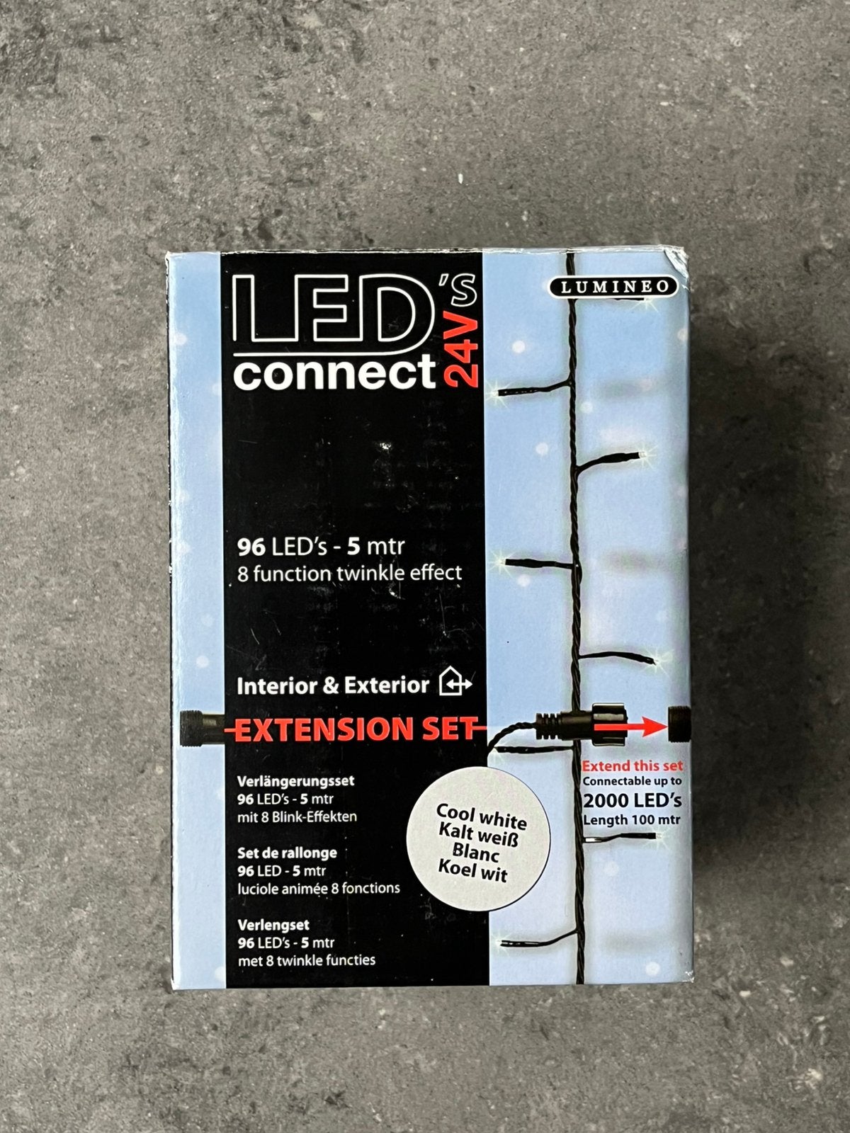 3x doosje LED Connect extension set Cool white, Diversen, Kerst, Ophalen of Verzenden, Nieuw