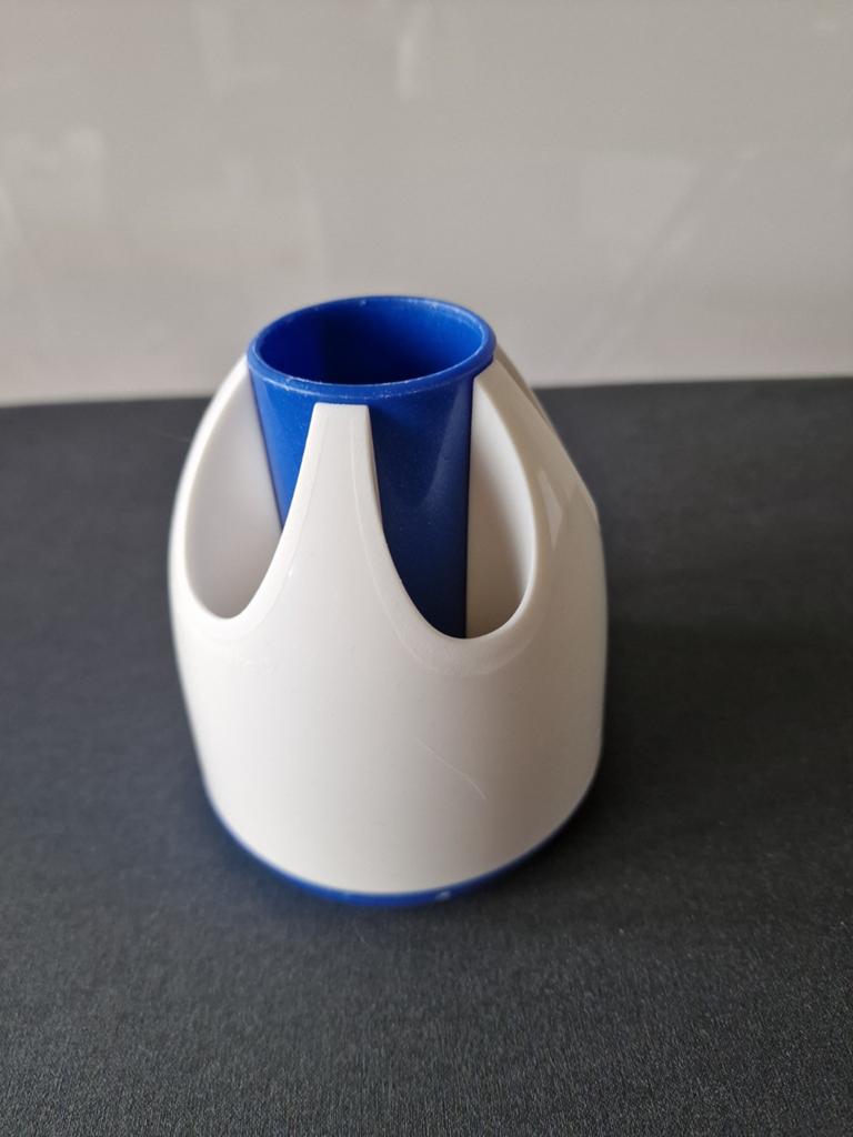 Tupperware Oceano tandenborstelhouder in wit en blauw., Huis en Inrichting, Keuken | Tupperware, Ophalen, Blauw, Overige typen